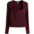 H&M Vinröd Långärmad Topp Mikrofiber