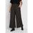 Yours Foil Wide Leg Trousers Curve Plus Size - Black