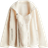 H&M MAMA Before & After Shearling Jacket Cream