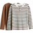 H&M Henley Tops 2-pack - White/Striped (1295720002)