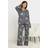 PixieGirl Petite Cocktail Soft Touch Pyjama Set - Grey