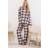 LTS Tall Cotton Check Pyjama Set - Ivory White/Red