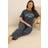 Yours Sunday Vibes Wide Leg Pyjama Set - Blue