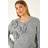 Roman Chunky Floral Knit Jumper - Grey
