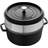 Staub La Cocotte Round Cast Iron with Steamer Black with lid 5.25 L 26 cm
