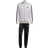 adidas Men's 3 Stripes French Terry Tracksuit - Medium Grey Heather/Mgh Solid Grey