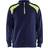 Blåkläder Half Zip 2-Tone Sweatshirt Navy Blue/Hi-Vis Yellow