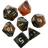 Dungeons & Dragons Polyhedral Dice Black Gold 7pcs