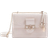 River Island Patent Panelled Shoulder Bag - Cream