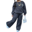 Shein Young Girl Heart Print Knitted Solid Loose Butterfly Sleeve Sweatshirt & Wide Leg Sweats 2-piece Set