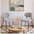 Living and Home Upholstered Dining Metal Frame Chair 2pcs