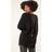 Roman V-Neck Lace Back Knit Jumper - Black