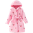 Shein 1pc Girls Lovely Sweet Elegant Casual Simple Fashionable Comfy Cherry Print Hooded Fleece Bathrobe