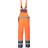 Portwest S488 Hi-Vis Breathable Contrast Rain Bib & Brace - Orange/Navy