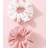 Shein 2pcs Handmade Floral Bow Hair Scrunchies, Suitable For Everyday Wear,Head Piece