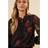 Dorothy Perkins Women's Spaced Floral Chiffon Ruffle Sleeve - Floral