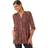 Roman Animal Print Pintuck Stretch Shirt - Rust