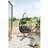 Living and Home Egg-Shaped Hanging Chair with Stand Cushion Black