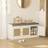 Homcom Shoe With Rattan Doors Storage Bench