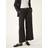 Roman Pinstripe Wide Leg Trousers - Black