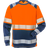 Fristads Fristads långärmad T-shirt, Varsel Orange/Marinblå