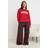 PixieGirl Petite Cotton Check Pyjama Bottoms - Red
