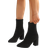 Shein 2025 Classic New Pointed Toe Chunky Heel Women Ankle Boots - Black