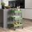 Homcom 3-Tier Storage on Wheels with Handles Trolley Table
