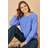 Yumi Women's Blue Knitted Relax Fit Jumper