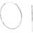Simply Silver Polished Diamond Cut Sleeper Hoop Earrings