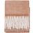 Furn Cozy Woven Tasselled Throw Burnt 140cm W x 180cm Blankets Orange