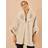 Yumi Beige Textured Fur Lined Cape - Small/Medium