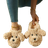 Shein Cute Wind Plush Camel Color Teddy Dog Fashion Home Indoor And Outdoor Home Comfortable Ladies Slippers - Camel