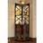 Living and Home 5-Tier Corner Bar Dark Brown Liquor Cabinet