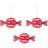 IKEA VINTERFINT Candy Red/White Christmas Tree Ornament 25cm 3pcs