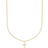 Cernucci Iced Drop Cross Cuban Chain 5mm - Gold/Transparent