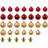 IKEA Vinterfint Ball Red/Gold Christmas Tree Ornament 32pcs