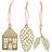 IKEA VINTERFINT Gold Christmas Tree Ornament 9cm 3pcs