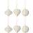 IKEA VINTERFINT White Christmas Tree Ornament 7cm 6pcs