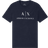 Armani Exchange Slim Fit Jersey T-shirt With Logo - Navy Blue