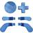 6 in 1 Metal Controller Accessories 4 Paddles