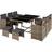 tectake Malaga 6+4+1 with Protective Cover