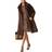 James Lakeland Brown Reversible Faux Fur Coat - Dark Brown