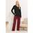 LTS Long Tall Sally Women's Tall Cotton Check Pyjama Bottoms - Red