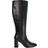 Dune London Salla Leather Knee High Boots - Black