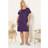 Yours Women's Moon Print Placket Nightdress - Purple