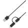 Deltaco USB A - USB Micro-B 2.0 (with Lightning) 1m