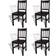 vidaXL Wooden Silla de Cocina 86cm 4pcs