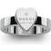 Gucci Trademark Heart Pendant Ring - Silver