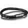 Skultuna Leather Bracelet - Silver/Black